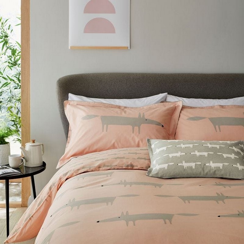 Mr Fox Bedding And Pillowcase By Scion In Blush Pink Buy Online From The Rug Seller Uk 8752